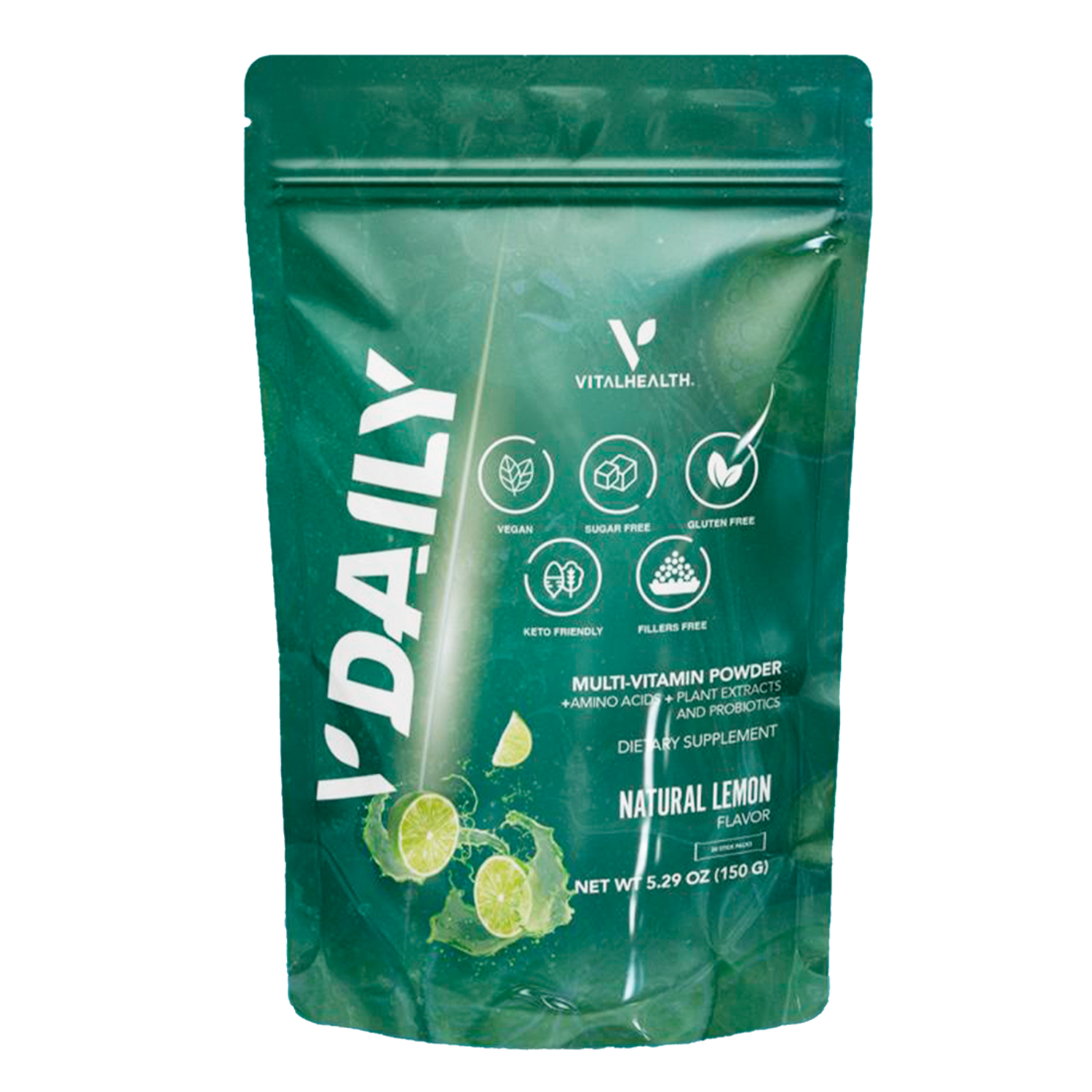 V-Daily Vital Health Global - Multivitamines poudre citron nutrition cellulaire complément quotidien