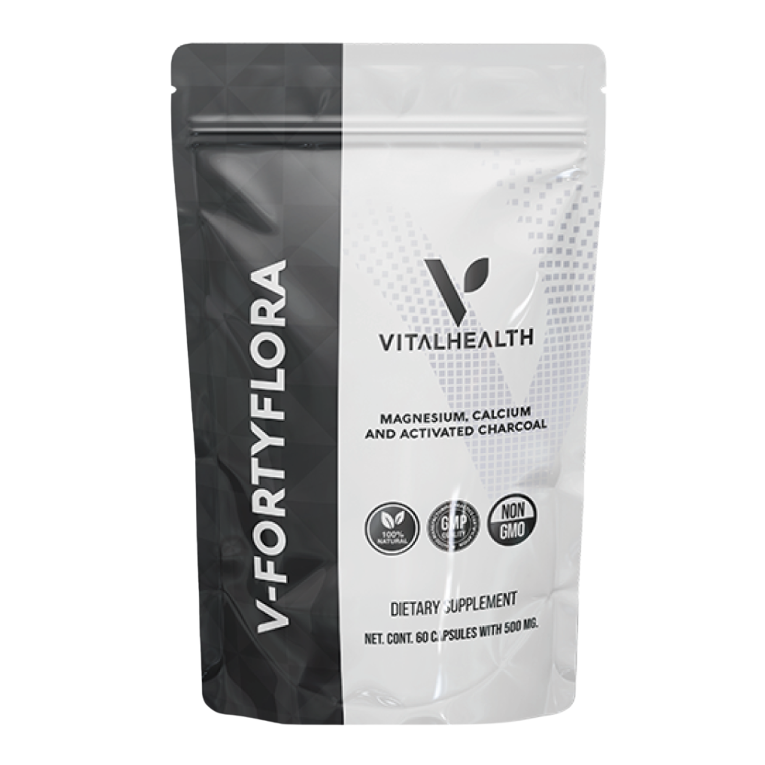 V-Fortyflora Vital Health Global - Complément microbiote digestion charbon actif barrière intestinale naturel
