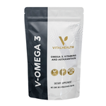 V-Omega 3 Vital Health Global - Complément oméga-3 saumon Alaska cerveau coeur peau naturel